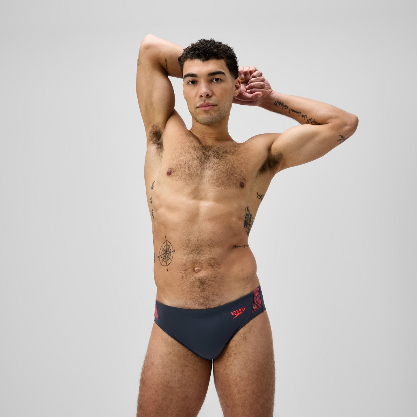 Hyperboom Splice Brief Grey/Red - Speedo