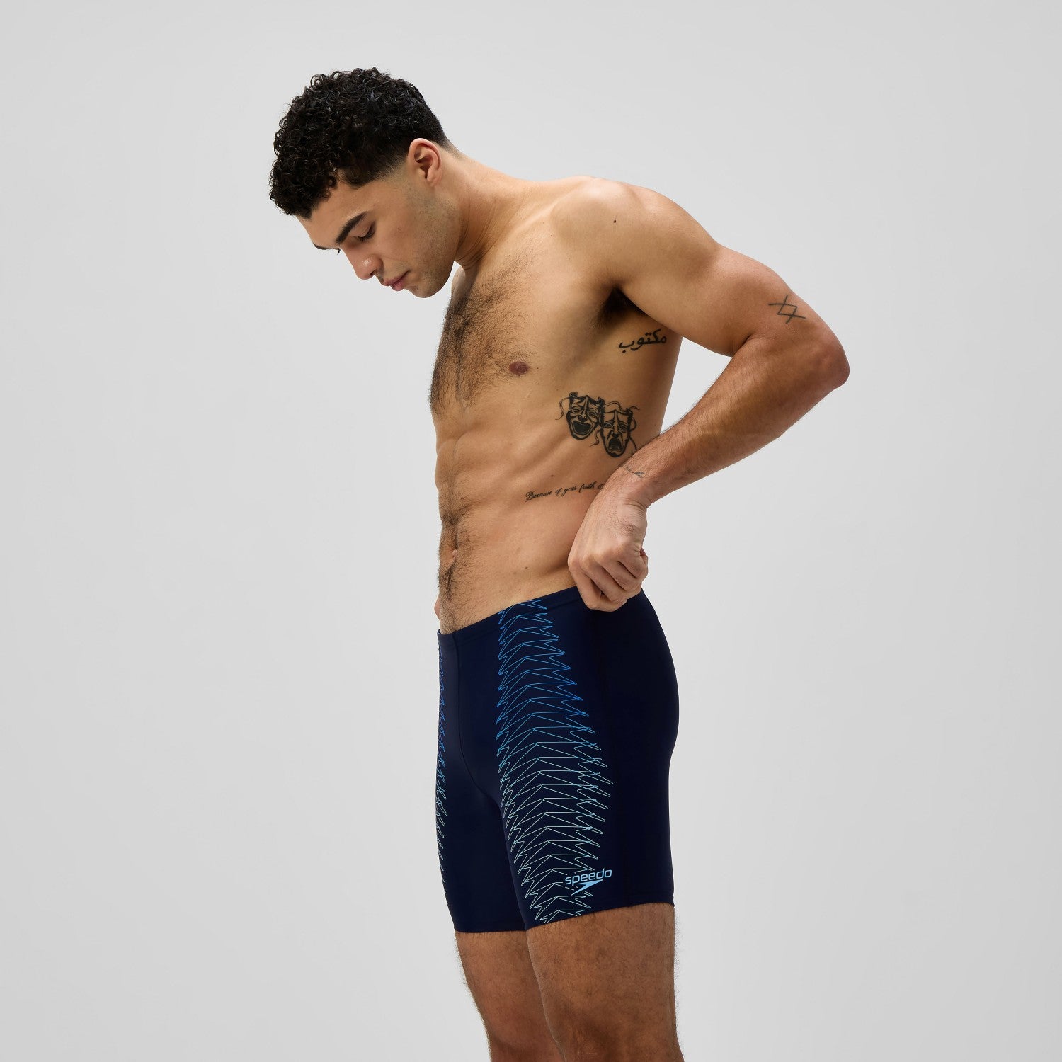 Duo Logo Logo Print Mid Jammer Navy/Blue - Speedo