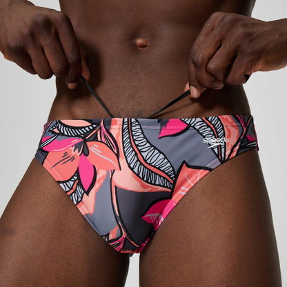 Beachstar Printed Brief Coral/Grey - Speedo