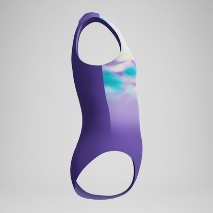Girls Printed Hydrasuit Purple/Green - Speedo