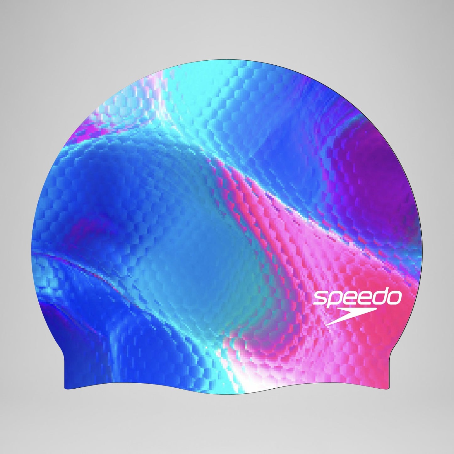 Adult Printed Silicone Cap Blue - Speedo