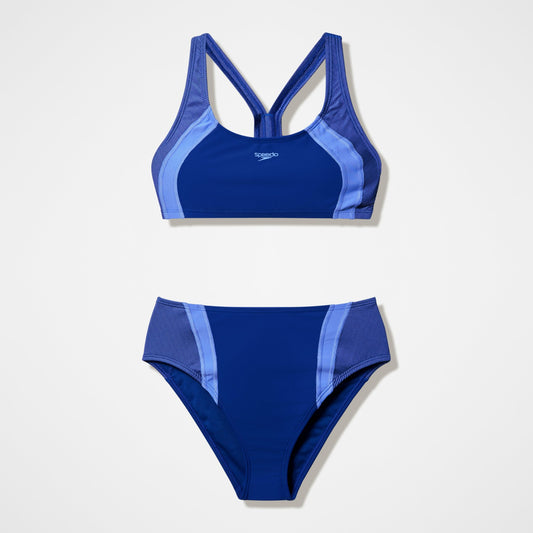 Quantum Rib Splice Two Piece Blue - Speedo