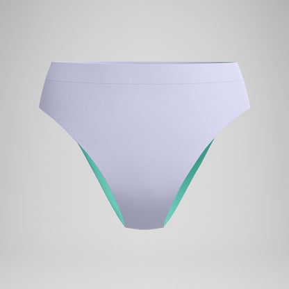 FLU3NTE Solid Hi Waist Bikini Bottom Lilac - Speedo