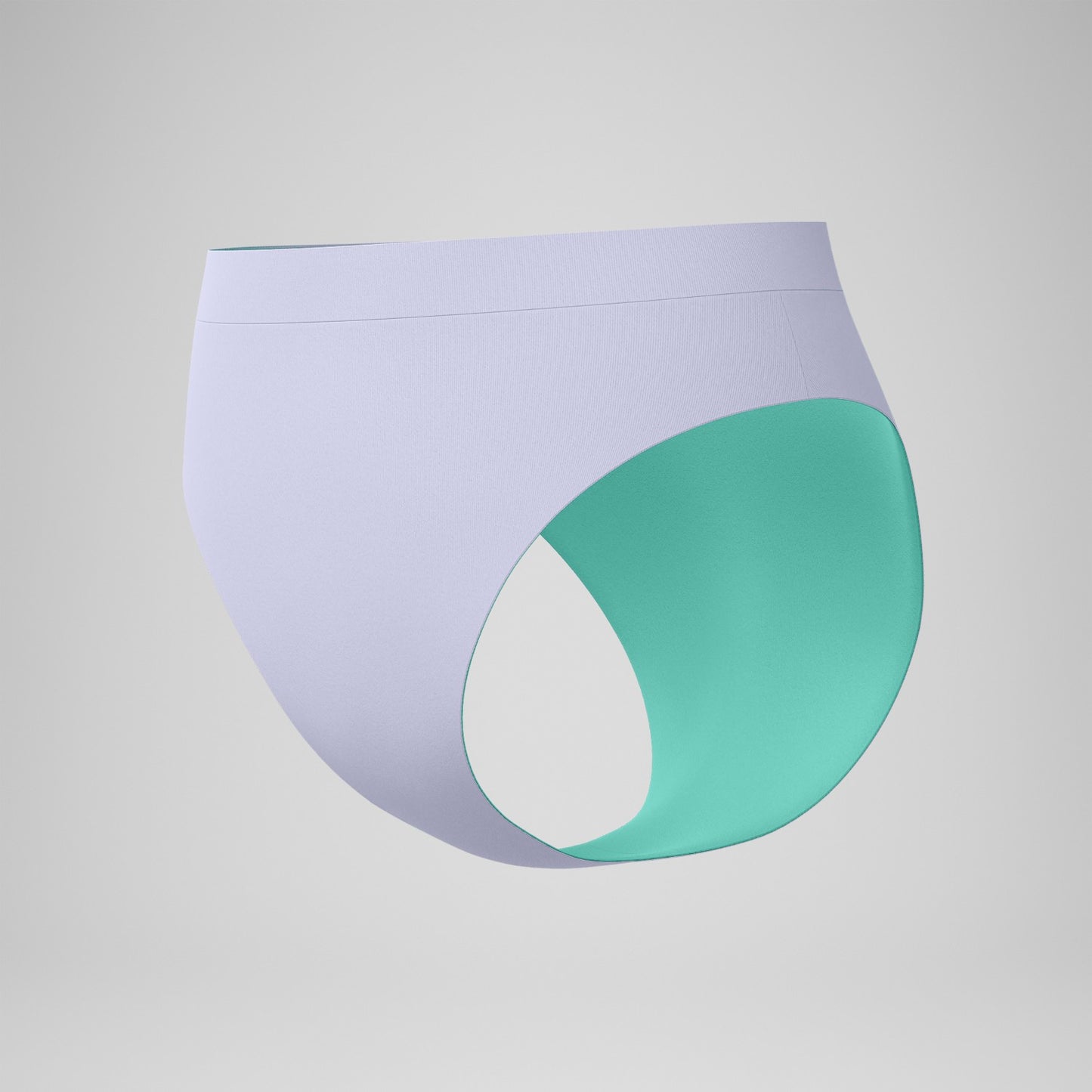 FLU3NTE Solid Hi Waist Bikini Bottom Lilac - Speedo
