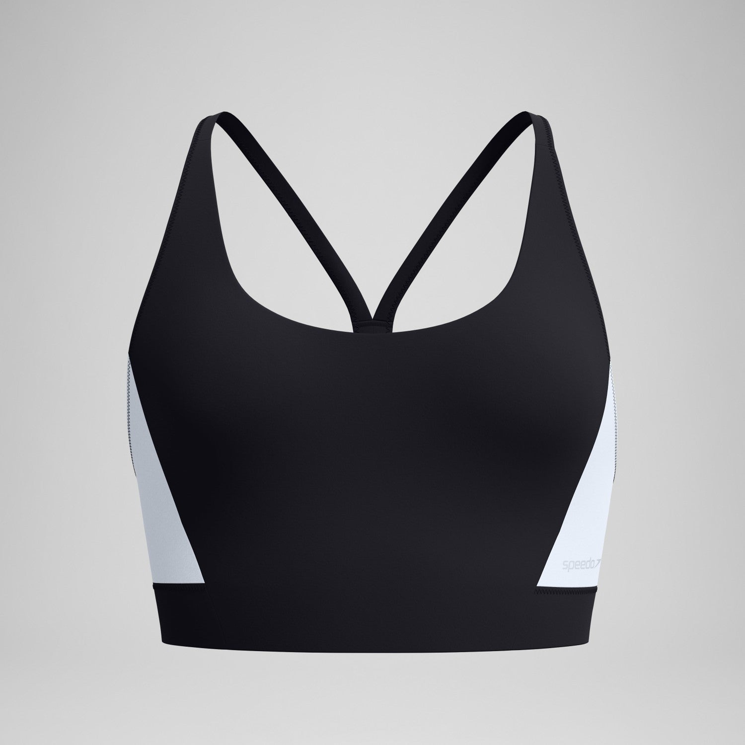 Colourblock Bikini Top Black/White - Speedo