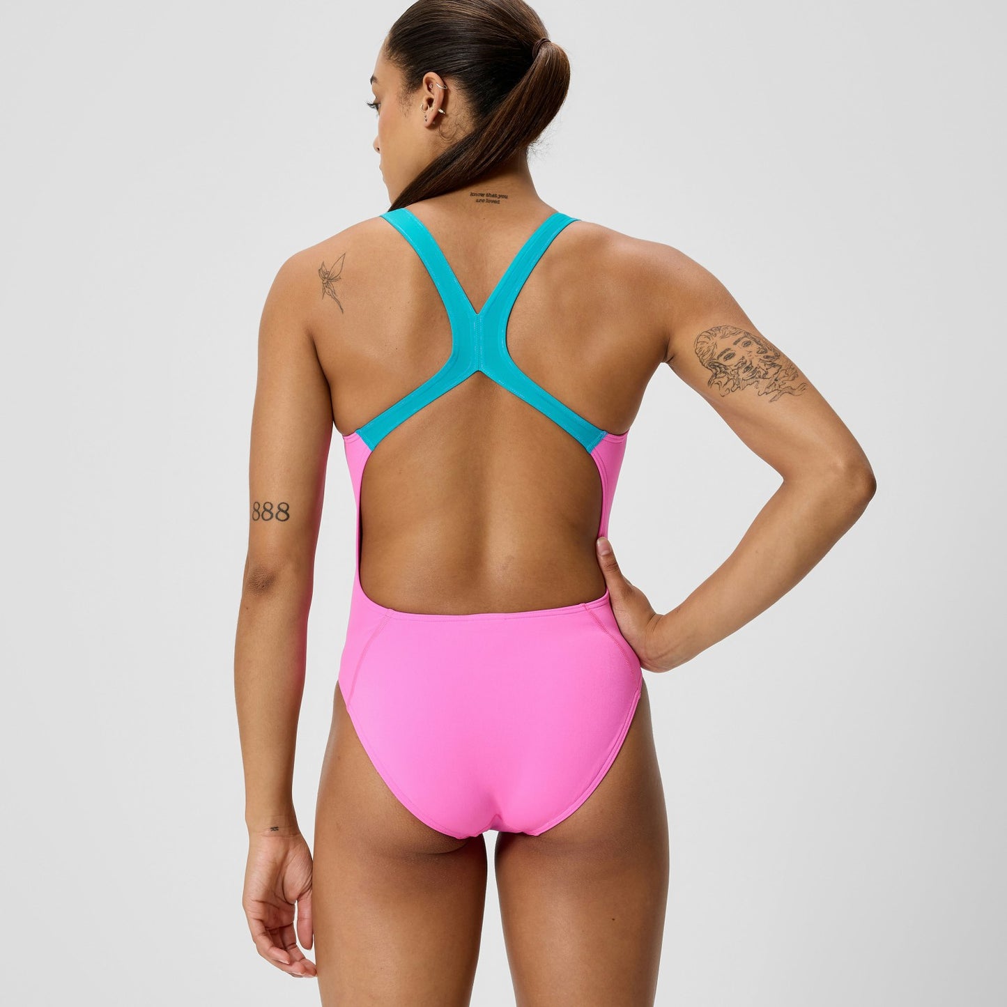 Club Training Powerback Swimsuit Pink/Blue - Speedo