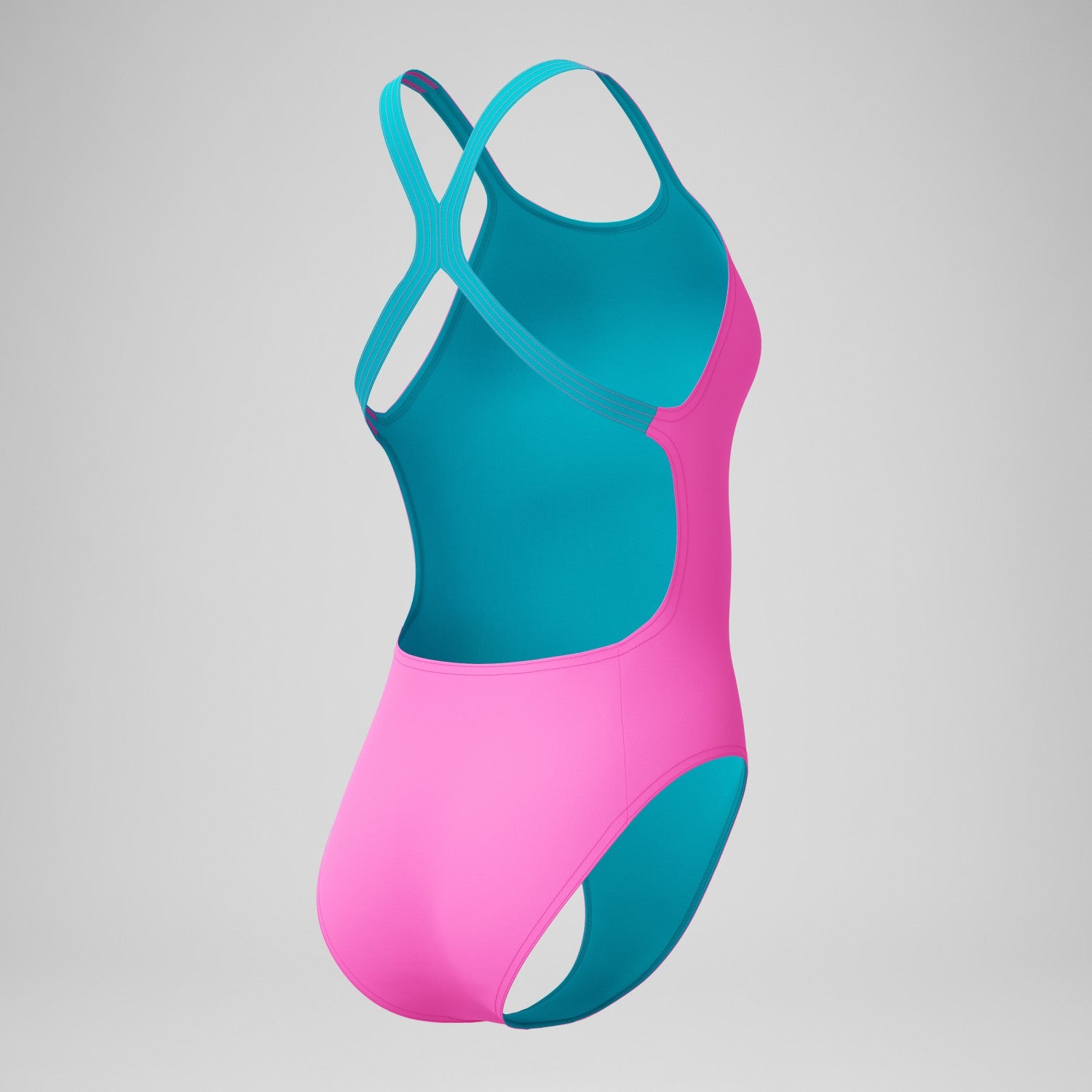 Club Training Powerback Swimsuit Pink/Blue - Speedo
