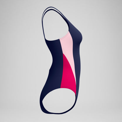 Colorblock Splice 2.0 One Piece Navy/Pink - Speedo
