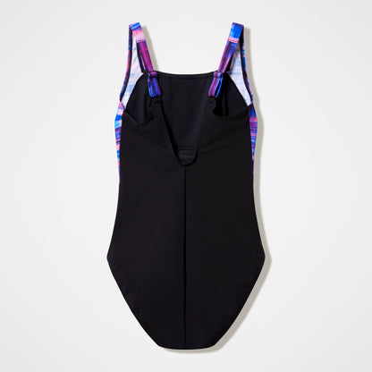 Luna Lustre Printed Swimsuit Black/Pink - Speedo