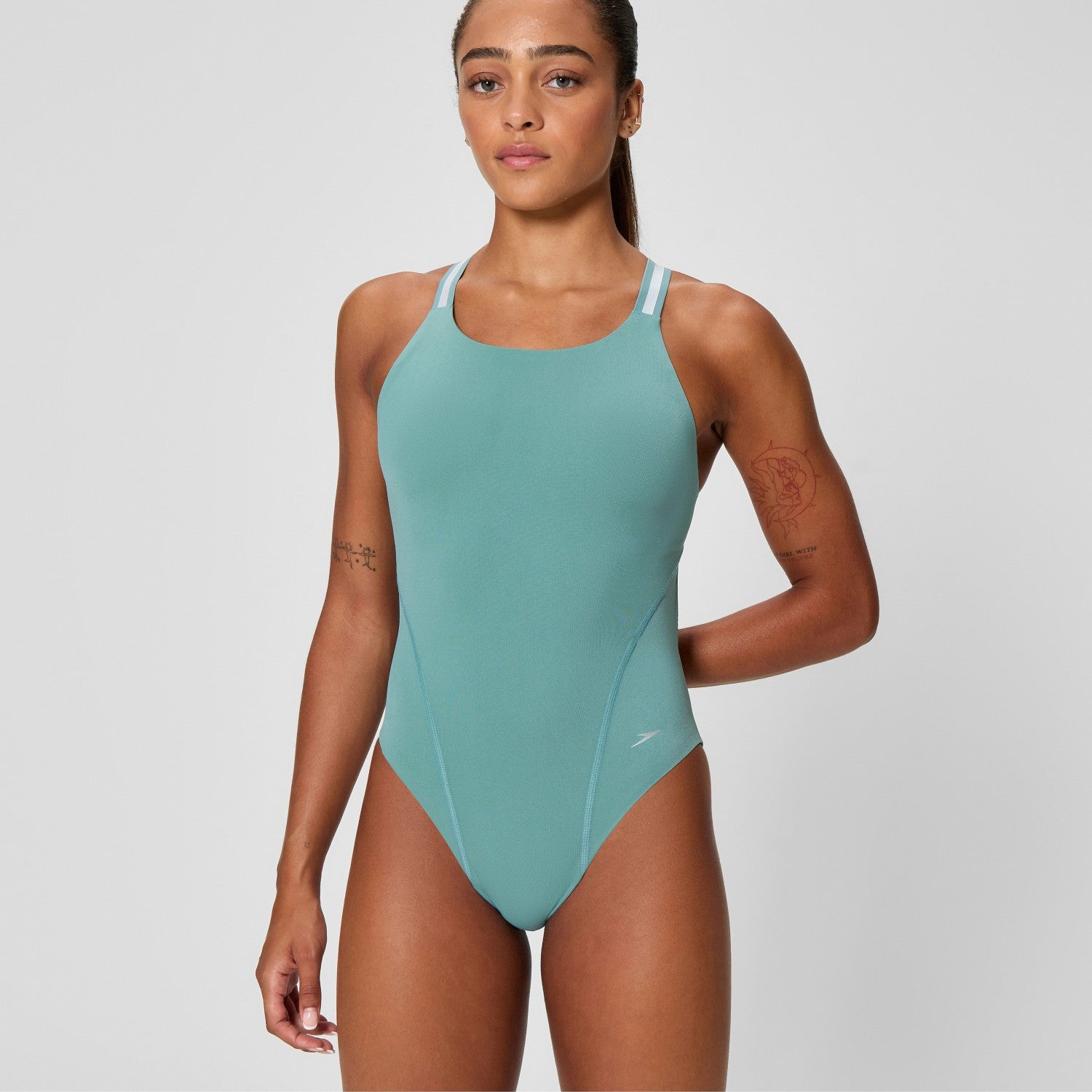 V Class Performance Back Swimsuit Storm Green - Speedo