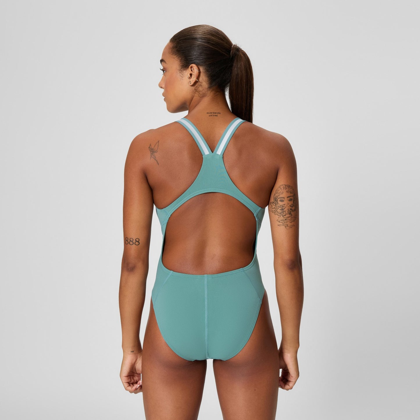 V Class Performance Back Swimsuit Storm Green - Speedo