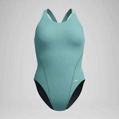V Class Performance Back Swimsuit Storm Green - Speedo