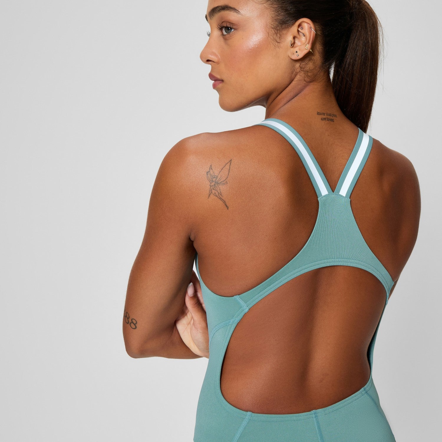 V Class Performance Back Swimsuit Storm Green - Speedo