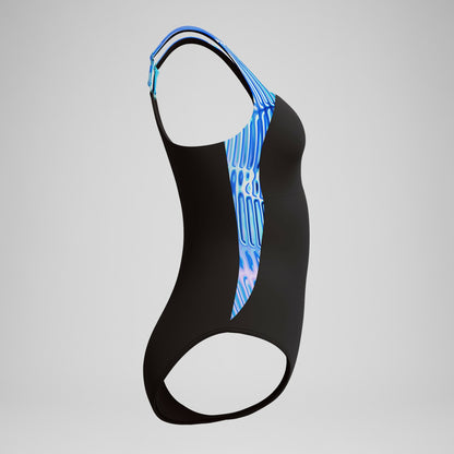 Shaping Printed LunaLustre Swimsuit Navy/Purple - Speedo