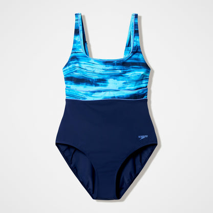 Contour Eclipse Printed Swimsuit Navy/Blue - Speedo