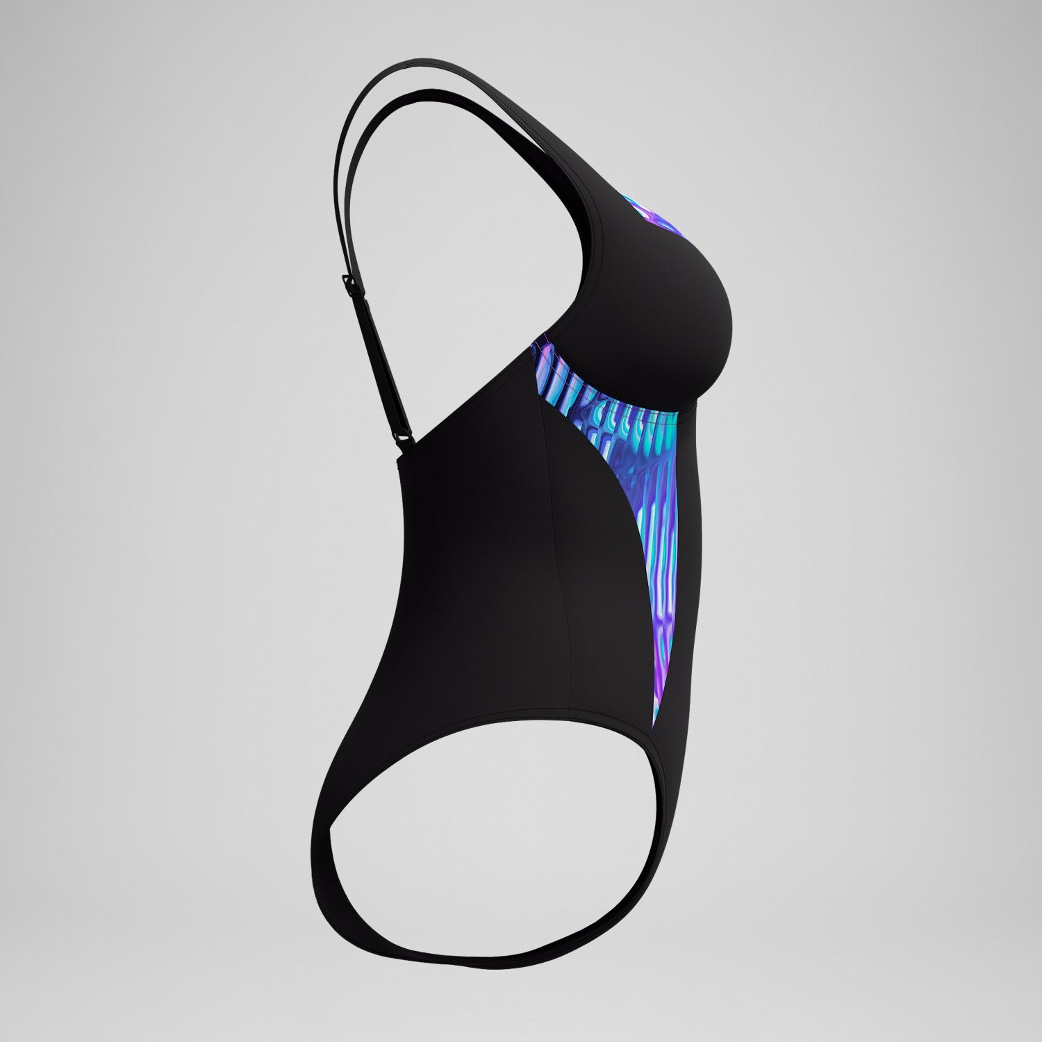 Shaping Printed LunaElustre Swimsuit Black/Purple - Speedo