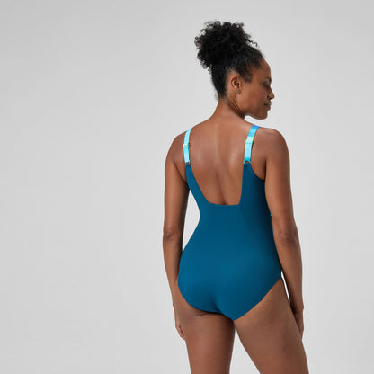 Shaping Printed Contour Eclipse Swimsuit DarkTeal/Green - Speedo