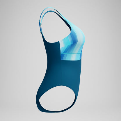 Shaping Printed Contour Eclipse Swimsuit DarkTeal/Green - Speedo