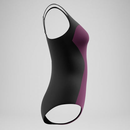 Colourblock Contour Swimsuit Dark Pink/Black - Speedo