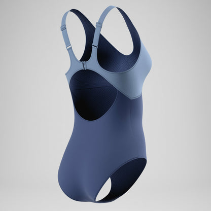 Sculpture Swimsuit Grey/Blue - Speedo
