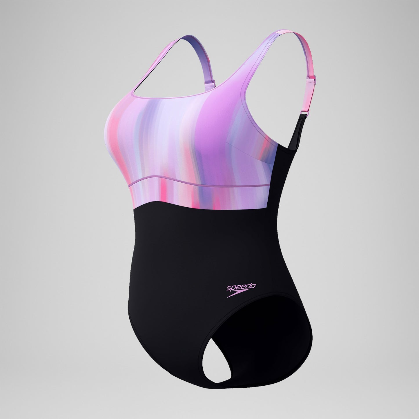 Shaping Printed Contour Eclipse Swimsuit Black/Pink - Speedo