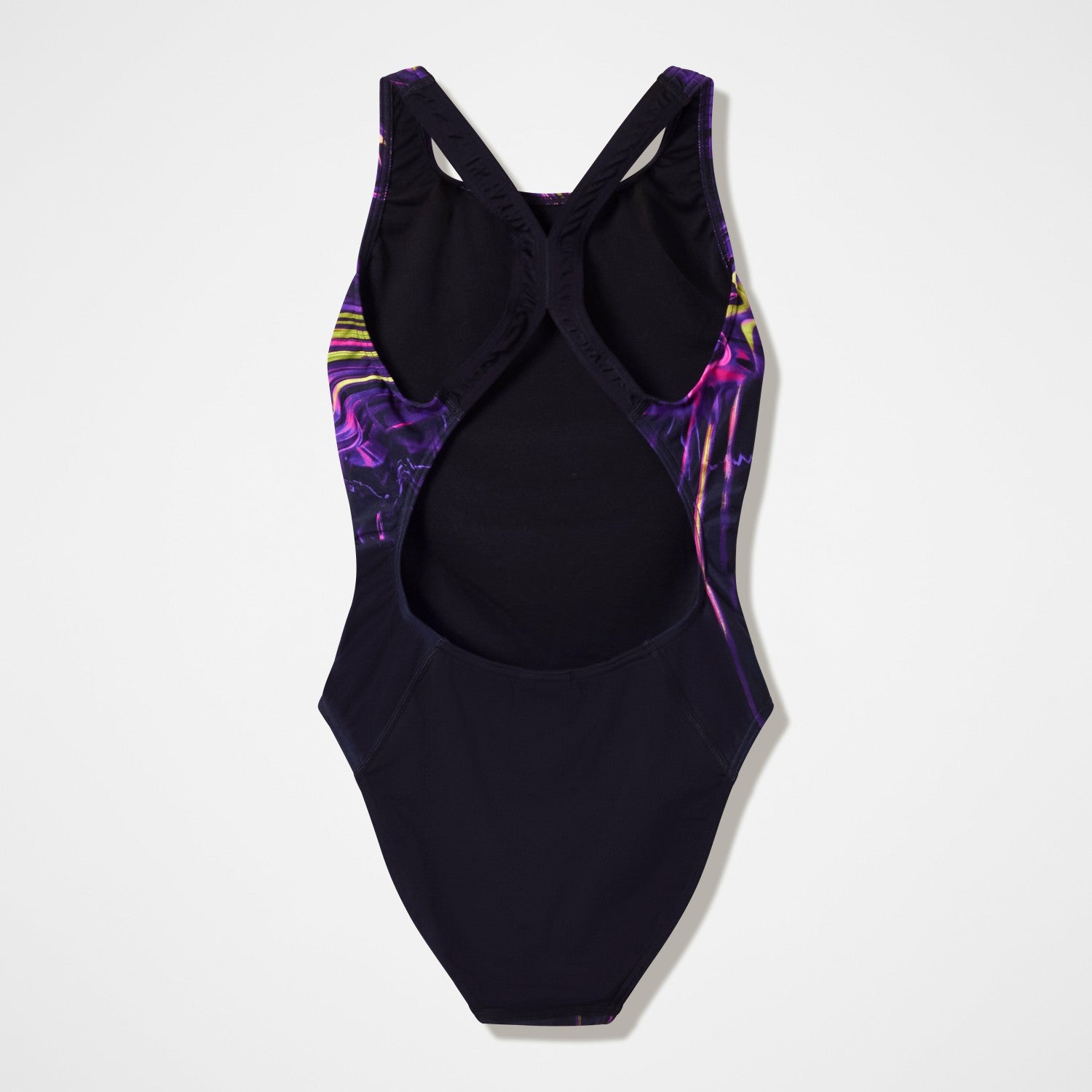 Club Training Printed Powerback Swimsuit Purple/Black - Speedo
