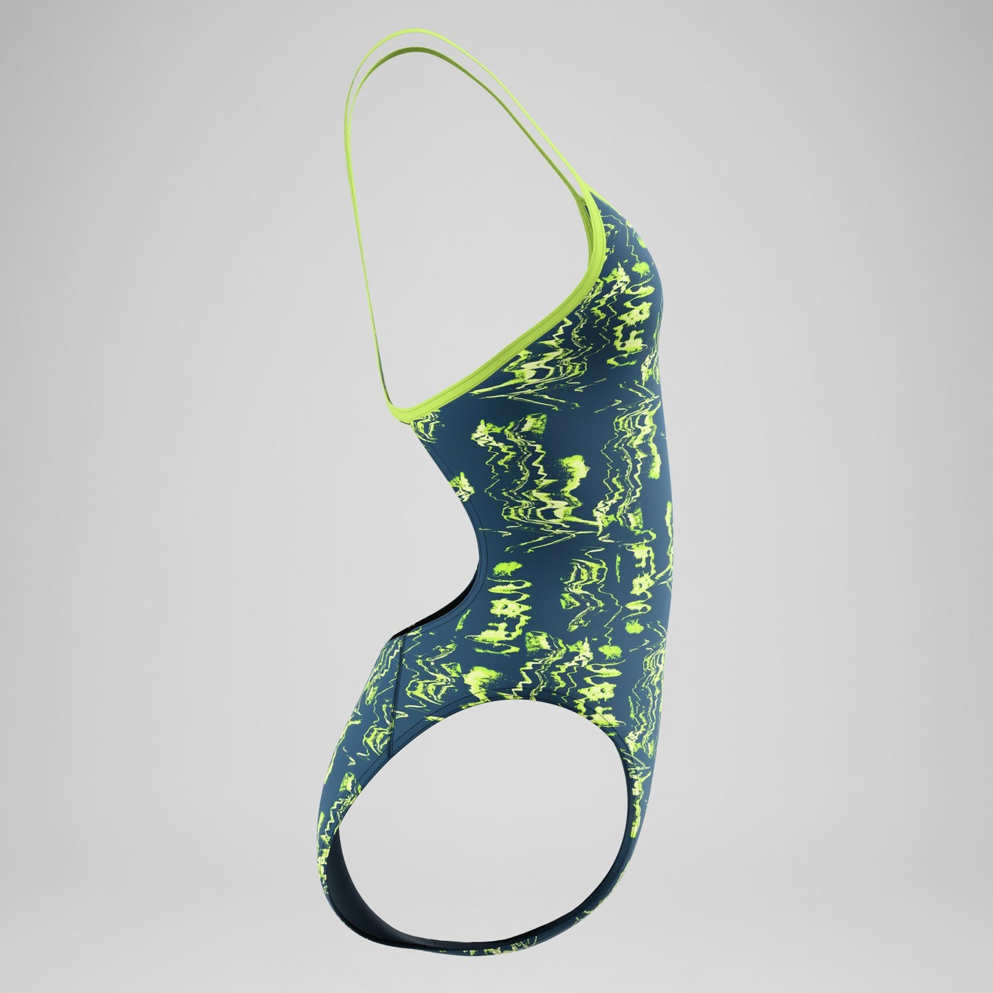 Club Training Printed Turnback Swimsuit Blue/Green - Speedo
