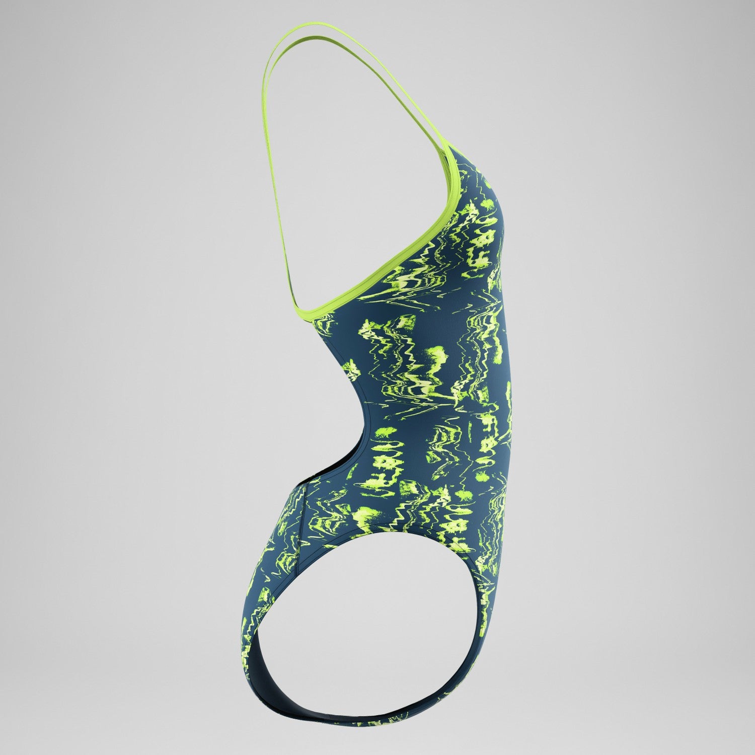 Club Training Printed Turnback Swimsuit Blue/Green - Speedo