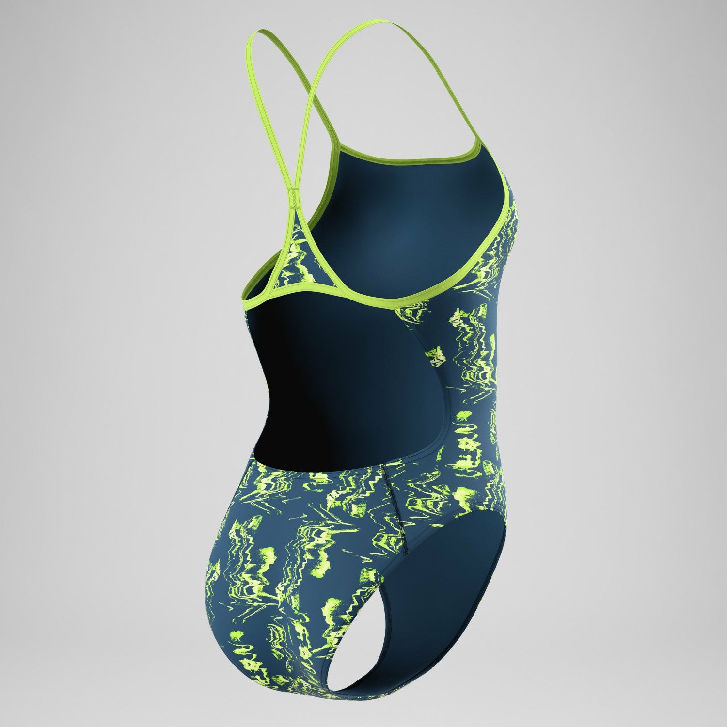 Club Training Printed Turnback Swimsuit Blue/Green - Speedo