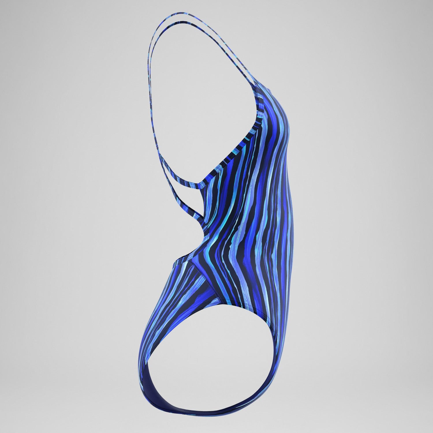 Club Training Printed Web Back Swimsuit Navy/Blue - Speedo