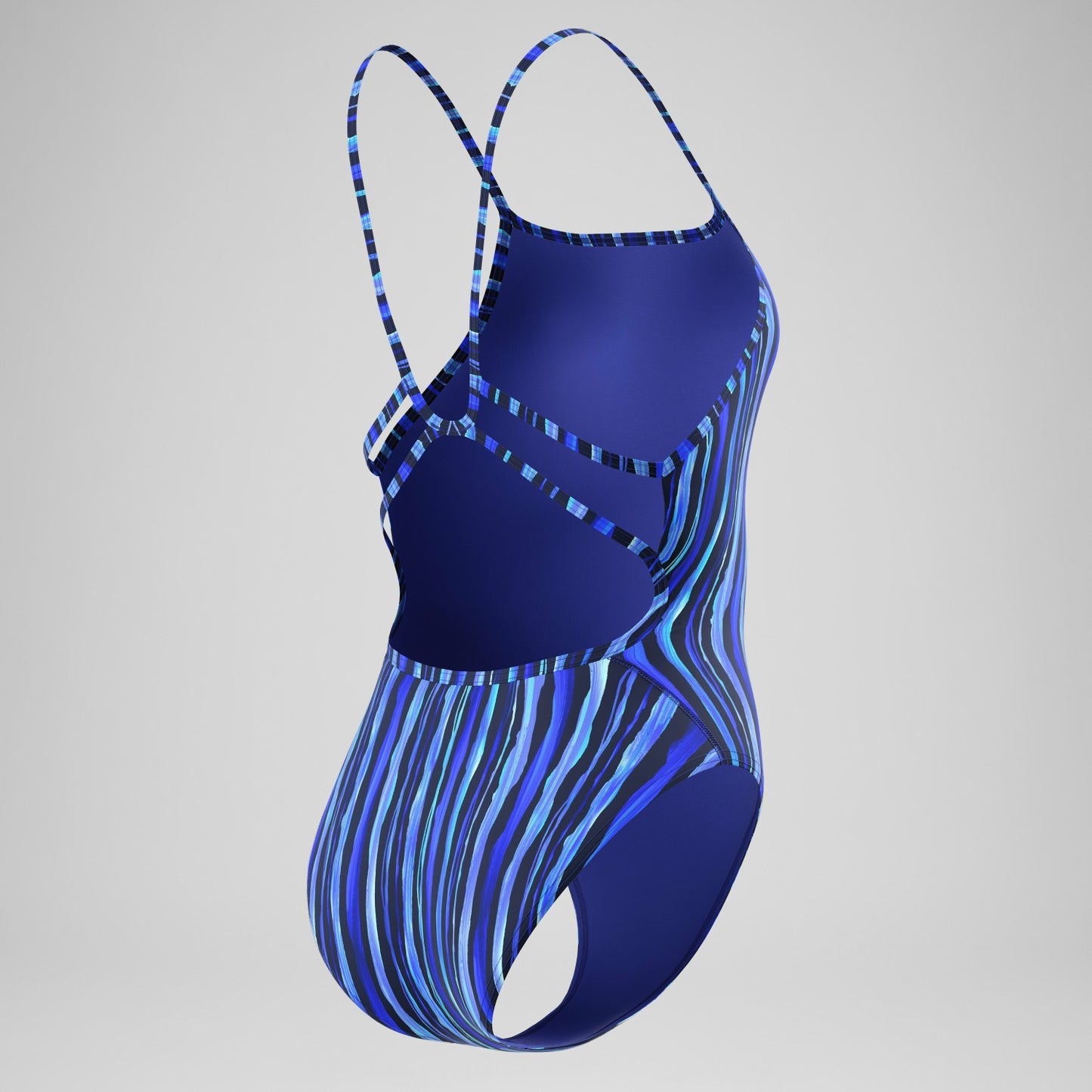 Club Training Printed Web Back Swimsuit Navy/Blue - Speedo