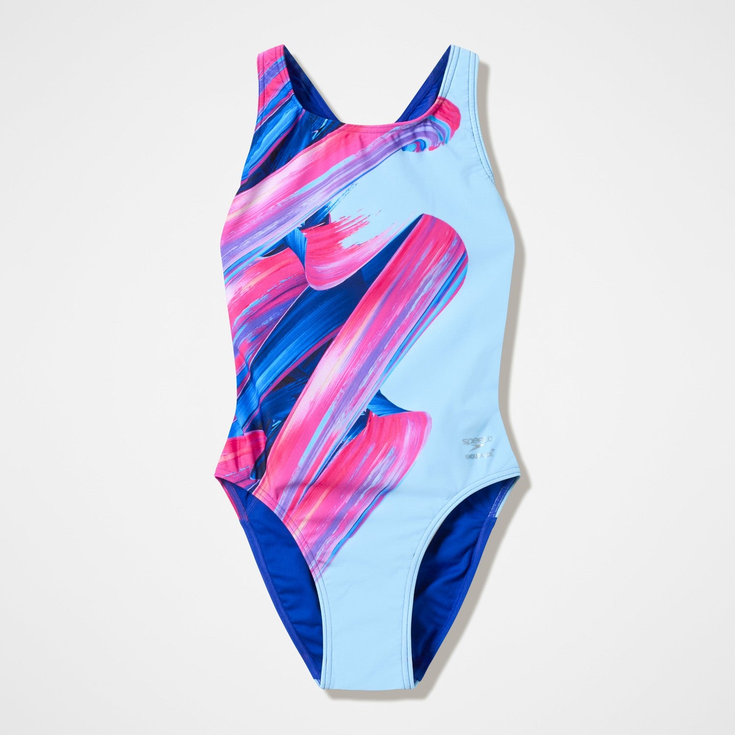 Club Training Printed Powerback Swimsuit Blue/Pink - Speedo