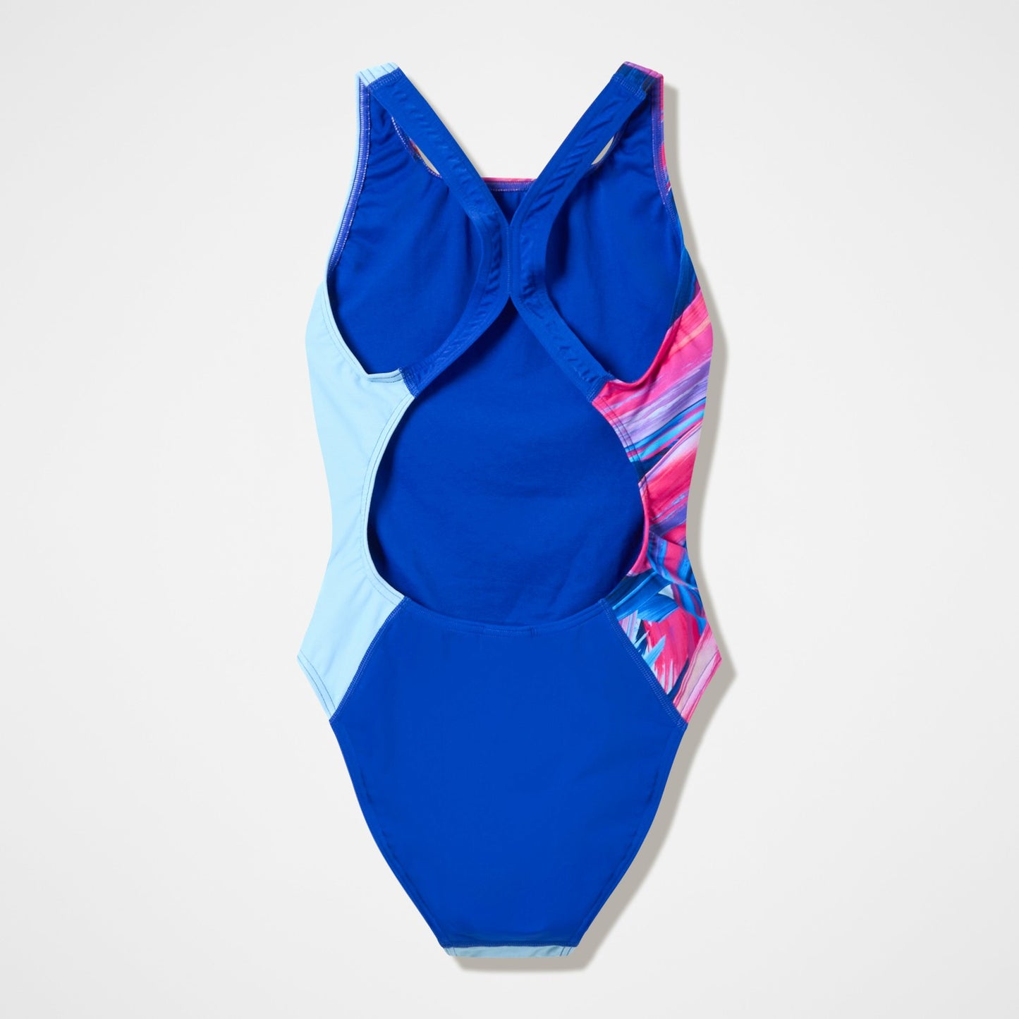 Club Training Printed Powerback Swimsuit Blue/Pink - Speedo