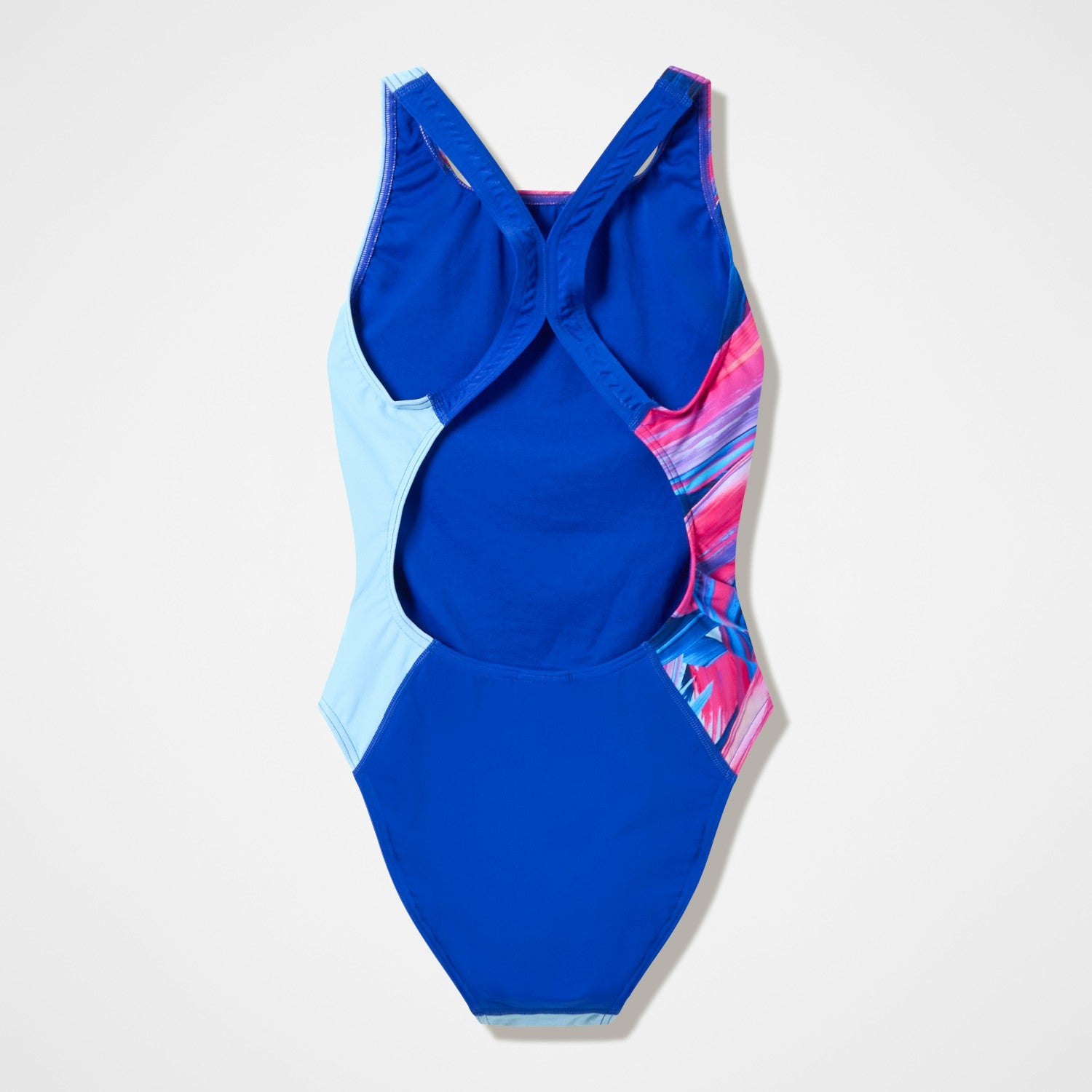 Club Training Printed Powerback Swimsuit Blue/Pink - Speedo