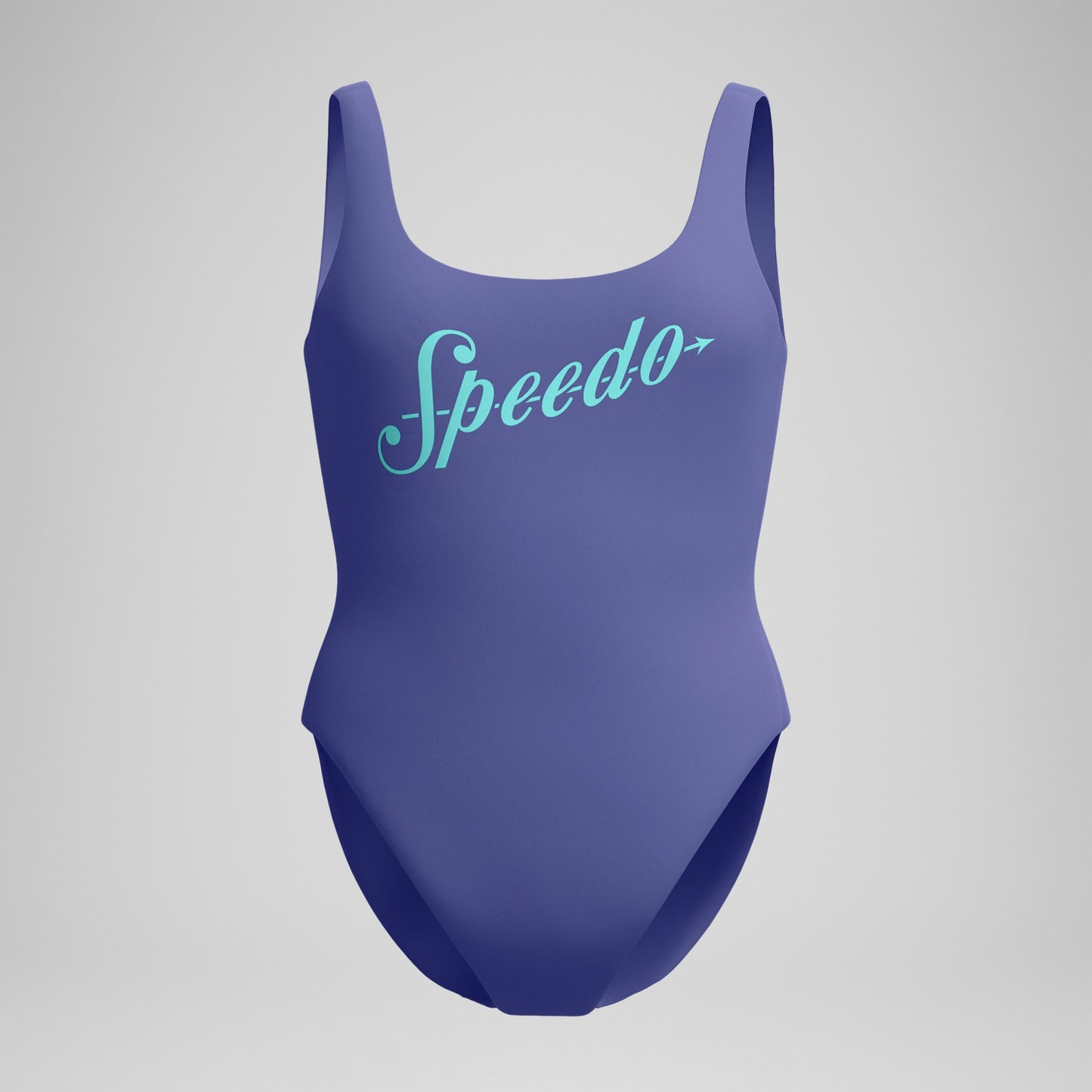 Logo Deep U-Back Swimsuit Blue - Speedo