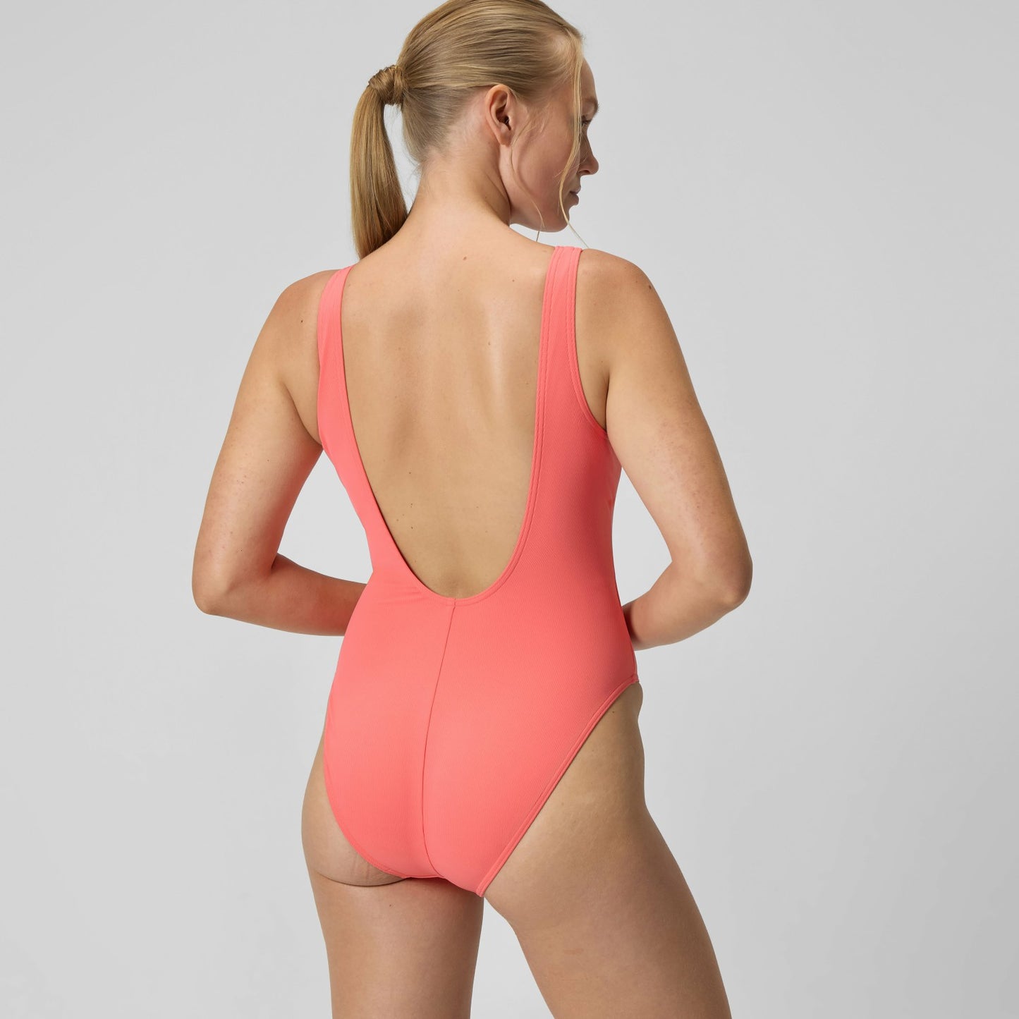 Textured Deep U-Back Swimsuit Coral - Speedo