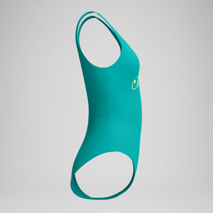 Logo Square Back Swimsuit Turquoise - Speedo
