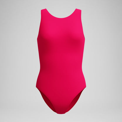 Solid High Neck Swimsuit Ruby - Speedo