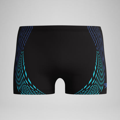 Duo Logo Print Aquashorts Black/Blue - Speedo