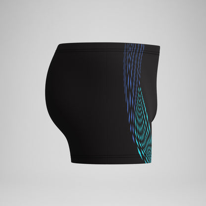 Duo Logo Print Aquashorts Black/Blue - Speedo