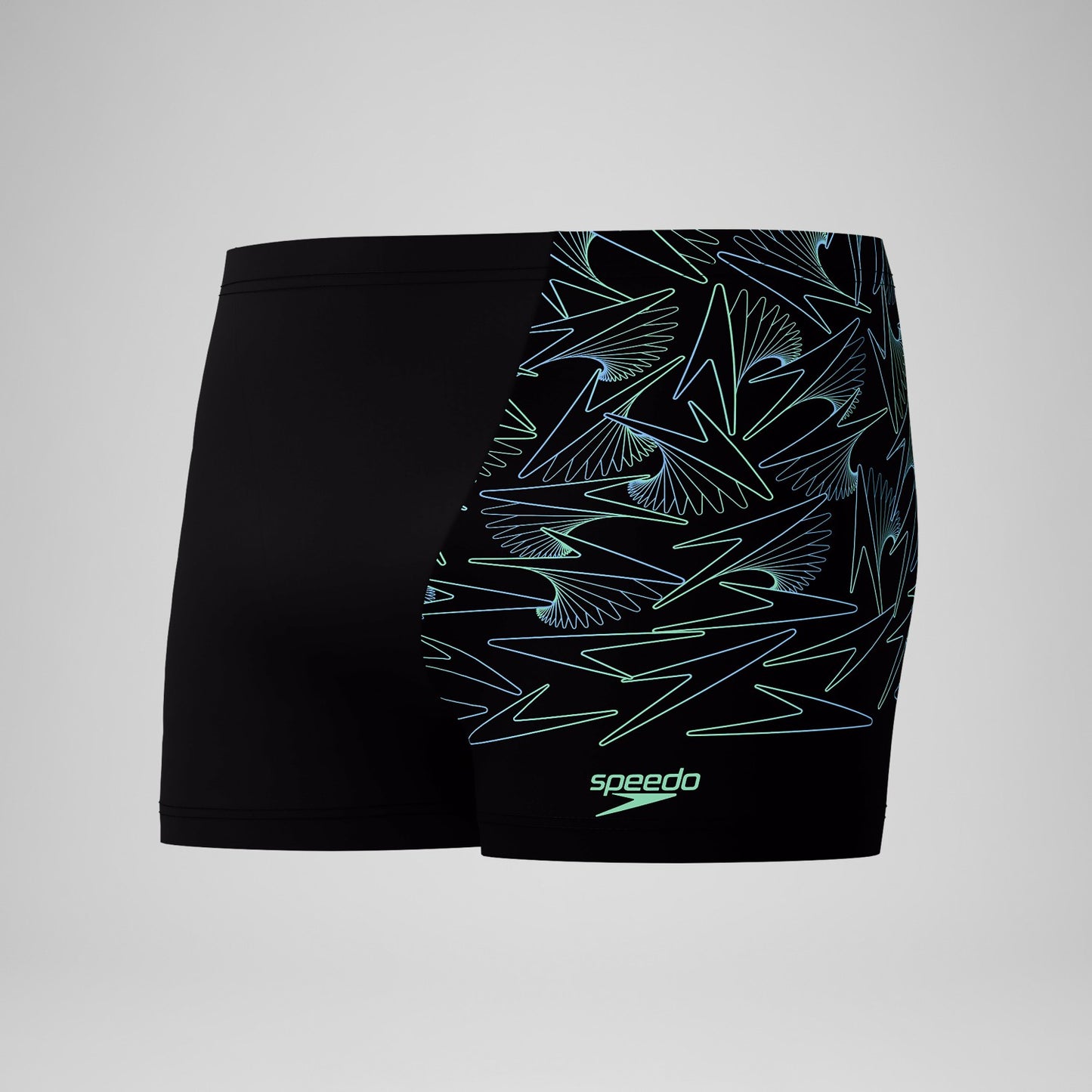 Hyperboom V-Cut Aquashorts Black/Green - Speedo