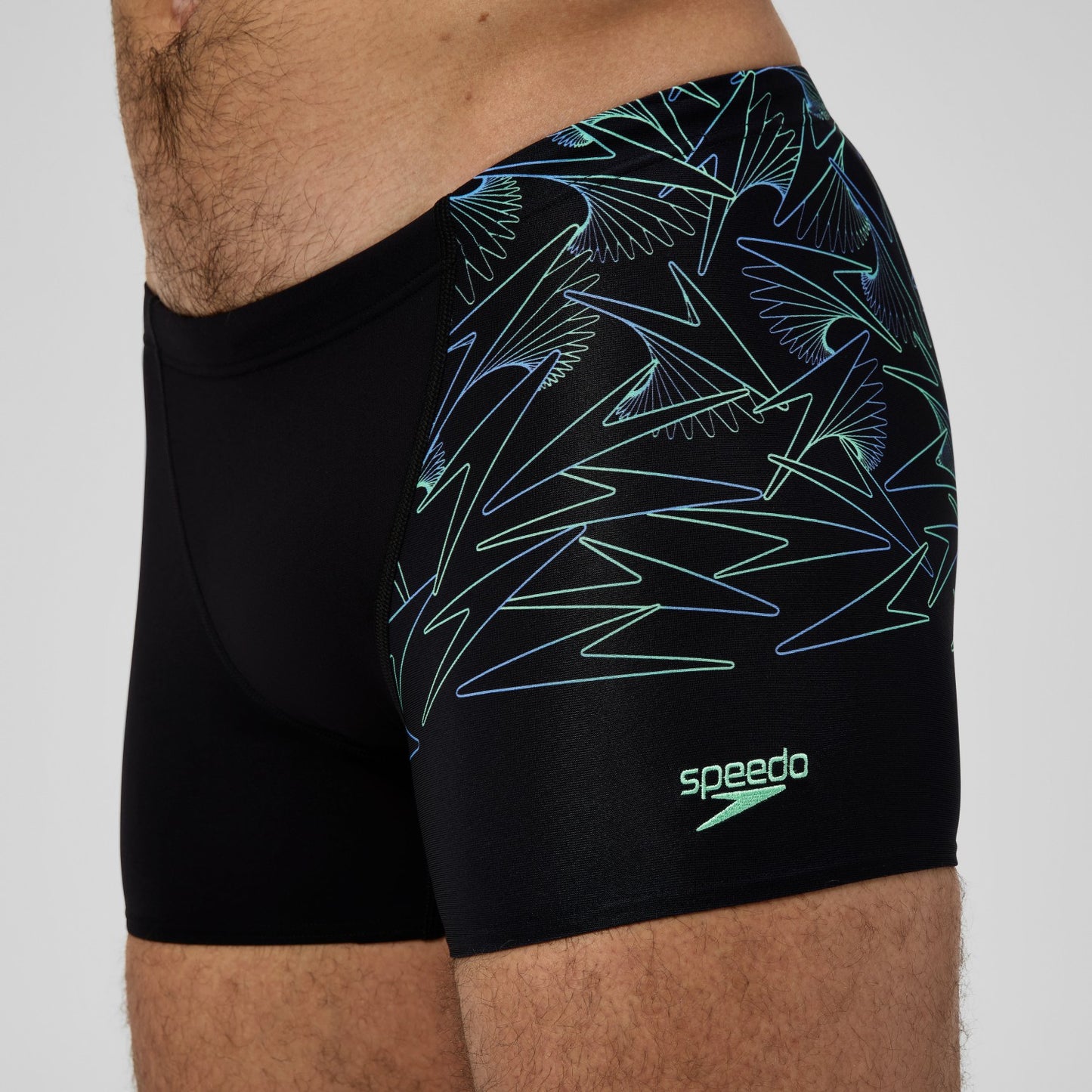 Hyperboom V-Cut Aquashorts Black/Green - Speedo