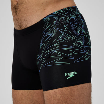 Hyperboom V-Cut Aquashorts Black/Green - Speedo