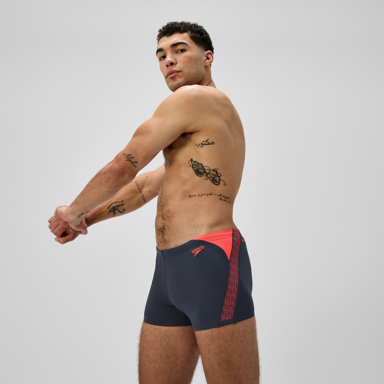 Hyperboom Splice Aquashorts Grey/Orange - Speedo
