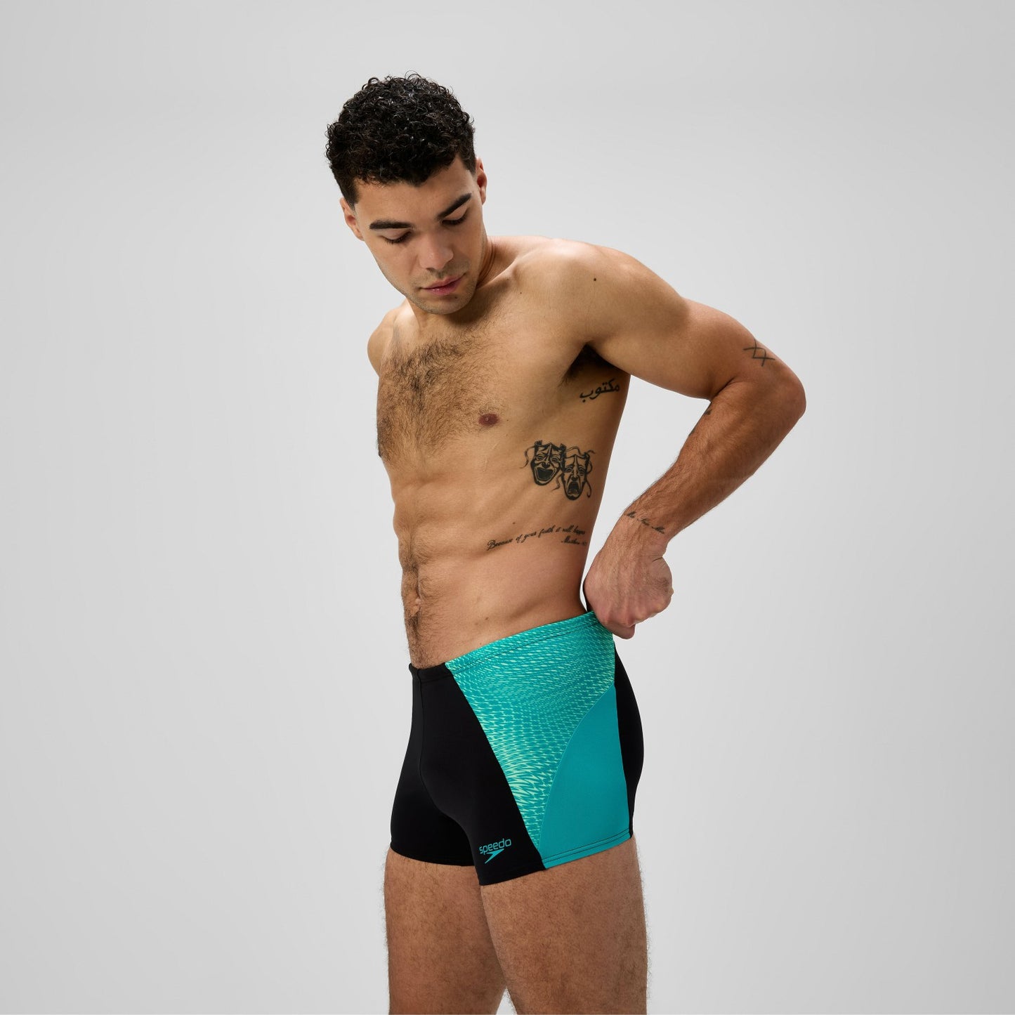 Endurance+ MAX Splice Aquashorts Black/Turquoise - Speedo