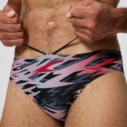 Hyperboom Printed Brief Black/Red - Speedo