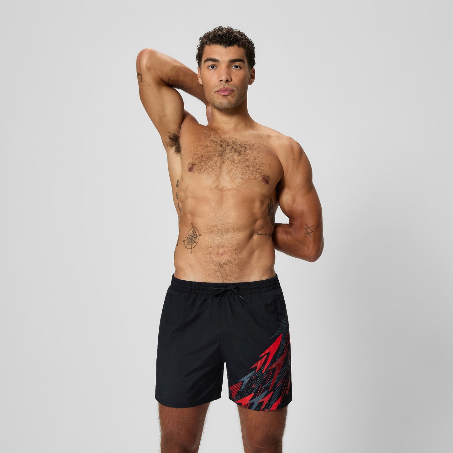 Medley Logo Swim Shorts Black/Red - Speedo