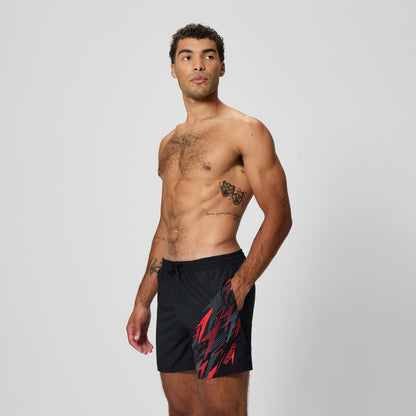 Medley Logo Swim Shorts Black/Red - Speedo