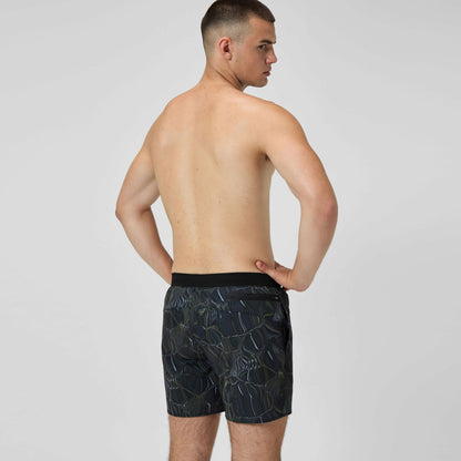 Print Volley Swim Shorts Black/Grey - Speedo