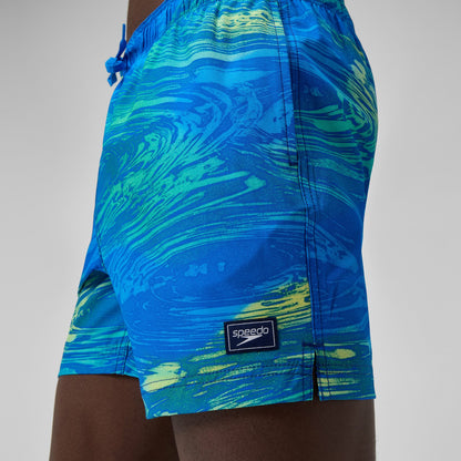Redondo Edge Printed Swim Shorts Blue/Green - Speedo